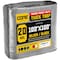 Core Tarps Heavy Duty Tarp, 100 ft L x 0.5 mm H x 100 ft W, 20 Mil, Silver/Black, Polyethylene CT-701-100X100 - alternate 1